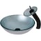 Novatto Silver Foiled Glass Vessel Bathroom Sink, Matte Black NSFC-7032001MB - alternate 2